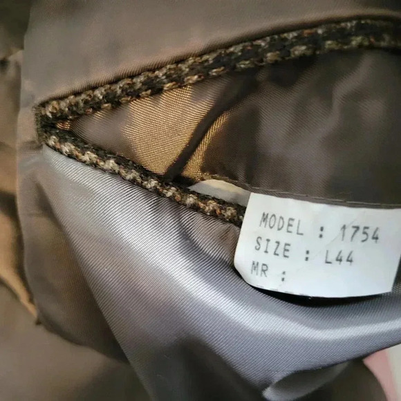 Joseph & Feiss International Blazer 44L Mens 100% Pure Wool Brown Check 3-Button - Picture 5 of 5